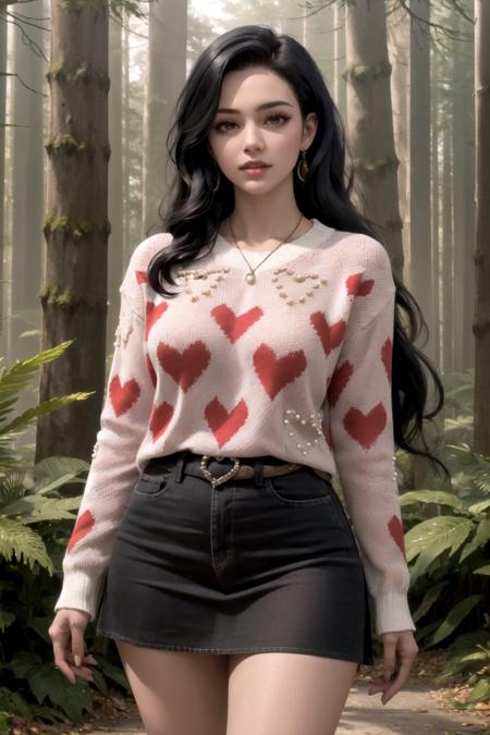 h3artp34rlsw34t3r, white sweater, red and pearl hearts