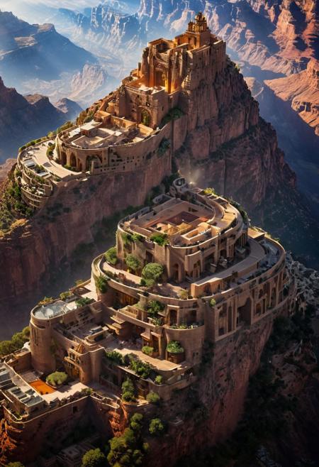(The colonial city of the future, in the mist-filled Grand Canyon, on an unknown Earth-like planet, 2 moon on sky, Spaceship flight connects colonies, waterfulls:1.3), (Machu Picchu, a mountain settlement, incredibly spectacular:1.2), (Mario Botta:1.3), (avant-garde, future, reality, science fiction, photorealistic), (modern architecture:1.2), 
(Large Files, Ultra Realistic, 8K, 16k, FHD, HD, VFX, Perfect, Photography, composition, Architecture Sales Photography, Architecture Competition, Ultra High Resolution, Cinematography, High Resolution Image:1.1), (dramatic lighting, direct sunlight, ray tracing, clear shadow:1.2),  (real landscape:1.1), (blurred background:1.0), (urban background, more_details) ,
ac_neg1, great lighting, clear, hillscastel, extrusionbuilding, vertical