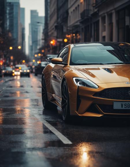 Abstract style <lora:Andrew Law CLIP-000005:1>,automotive photography,car photography,cinematic lighting photography,behance. polished,modern city background,Andrew Law, . Non-representational, colors and shapes, expression of feelings, imaginative, highly detailed