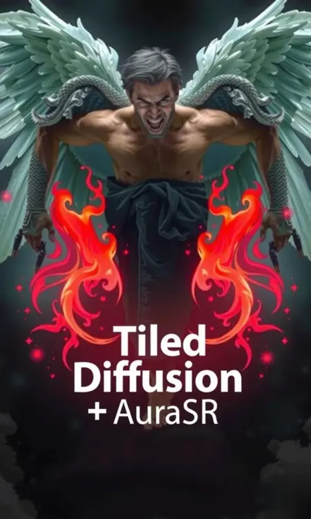 marduk191's Tiled Diffusion + AuraSR workflow