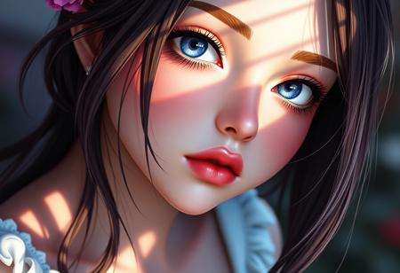 3D,hyperrealistic digital painting, cute by Jeremiah Ketner, by Charlie Bowater, by Stanley Artgerm, digital painting by Thomas Saliot, sexy by J. Scott Campbell, colorful by Natalia Rak, character by Lois van Baarle, shallow depth of field, realistic anime, lifelike anime girl,full body shot,full body visible, eyes, lips, light and shadows on face, incredibly detailed, fantasy