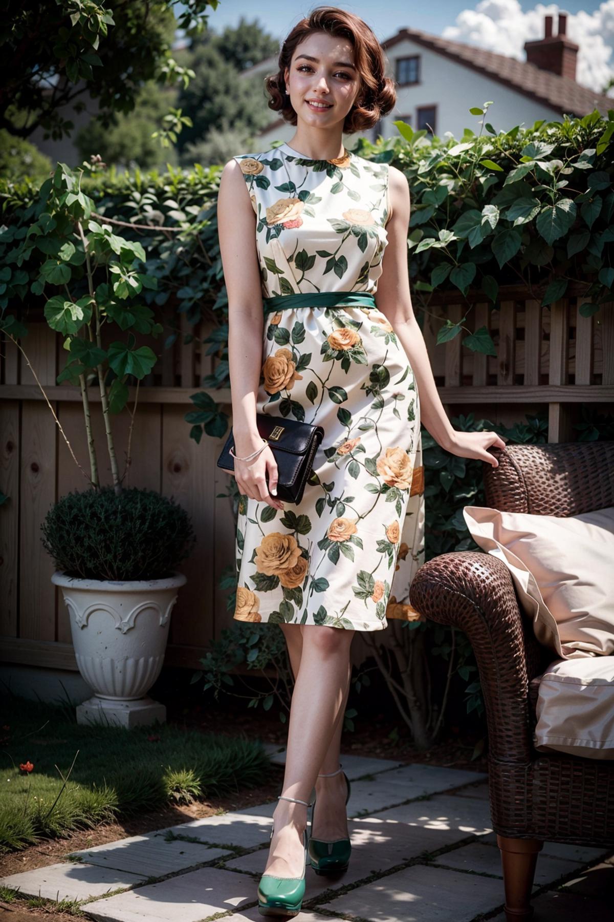 Retro Floral Dress image by feetie