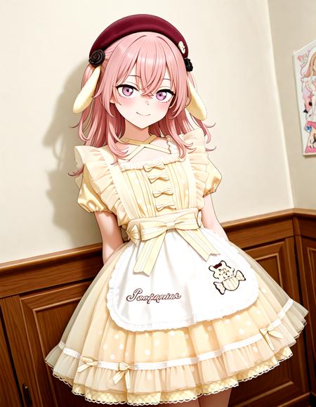 Pom Pom Purin Polka-dot Short Sleeves Dress - Illustrious v1.0