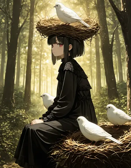 Bird Nesting on Head (Concept)