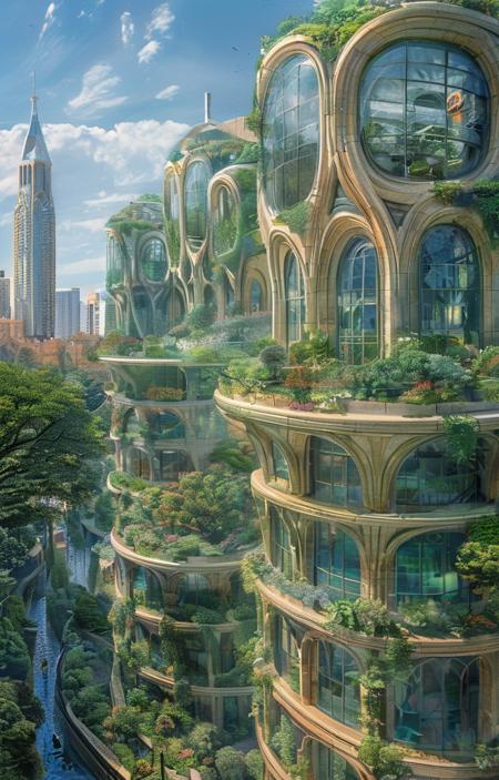 masterpiece,best quality,<lora:tbh303-sdxl:0.9>,illustration,designed by Vincent Callebaut Brutalist concrete university campus with geometric shapes and exposed materials