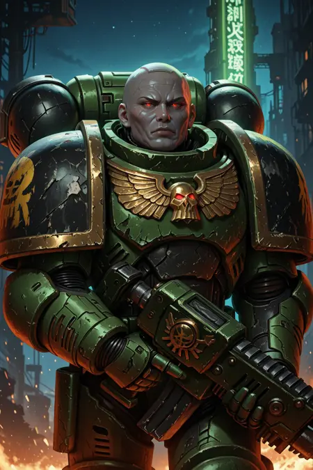 Warhammer 40k Salamander Armor Lookalike | Illustrious / NoobAI