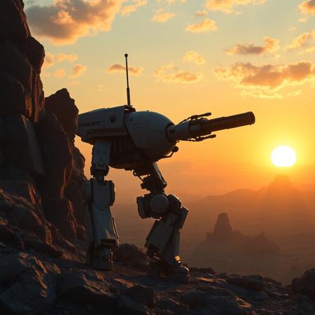 Sunset in robot world