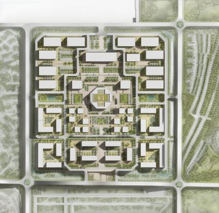 ArchiZHS, masterpiece, best quality, a plan of city