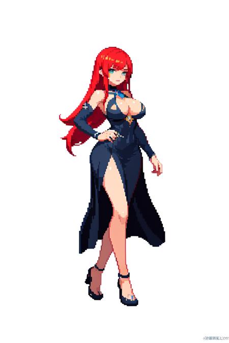 (masterpiece, top quality, best quality), pixel,pixel art,1girl, large breasts, 
 <lora:pixel_f2:0.5>