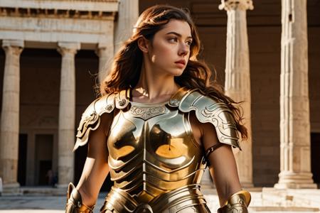 1 armor girl,  full length portrait,  standing tall on street,  side shot,  Greek classical architectur,  zoya,  more detail XL,  , more detail XL, athene,  on Themyscira,  style of Michelangelo,<lora:EMS-61413-EMS:0.800000>,<lora:EMS-263990-EMS:1.100000>,<lora:EMS-263874-EMS:0.200000>