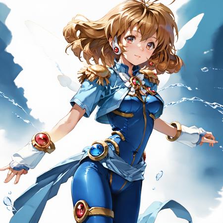 corrector yui, 1girl, solo, magical girl fairy element suit,black fairy element suit (ai),angel element suit,fire element suit,soil element suit,water element suit,wind element suit,advanced element suit,final element suit,school uniform