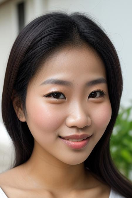 Hyper-detailed,  detailed eyes, intricate details, detailed skin, detailed hair, detailed face, pretty face, symmetrical face, face in shot,  visible head,
 score_9, score_8_up, score_7_up, score_6_up, score_5_up, score_4_up, source_photo, detailxl, BREAK, beautiful milf, Cambodian, sexy Cambodian milf named Srey, is a woman of wisdom and experience. She is 45 teaes old, with a warm smile and huge tits