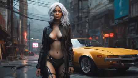 cyberpunk outskirts ,1girl ,solo ,white hair ,bodysuit ,blurry ,lips ,neon ,gritty ,dystopian ,holograms ,rusted ,decay ,tech-junk ,smog ,rebels ,underground ,hackers ,cyber-enhancements ,ruins ,outcasts ,urban wasteland ,blonde hair ,long hair ,blue eyes ,science fiction ,dark skin ,cyborg ,realistic ,dark-skinned female ,brown hair ,helmet ,solo focus ,cyberpunk ,android ,ponytail ,breasts ,cleavage ,motor vehicle ,midriff ,ground vehicle ,leather ,orange hair ,gloves ,1boy ,male focus ,scales ,snake ,black background ,wavy hair ,crowd ,6+boys ,night ,city ,scenery ,church ,reflection ,stained glass ,silhouette ,sky ,standing ,colorful ,dark ,from behind ,hat ,robot ,cable ,mecha ,no humans ,yellow eyes ,blurry background ,straight-on ,looking at viewer ,cape ,boots ,walking ,pants ,open hands ,short hair ,portrait ,abstract ,silk ,spider web ,spider web print ,squatting ,skull ,tattoo ,red hair ,barefoot ,blue background ,sitting ,makeup ,black nails ,back tattoo ,jewelry ,earrings ,ass ,moon ,cityscape ,building ,cloud ,outdoors ,castle ,full moon ,city lights ,tank top ,muscular ,watch ,water ,overgrown ,tree ,bridge ,skyscraper ,car ,rain ,neon lights ,monster ,sharp teeth ,teeth ,red eyes ,claws ,sunglasses ,beard ,facial hair ,necklace ,jacket ,blue theme ,chromatic aberration ,plant ,day ,sunset ,mountain ,landscape ,ocean ,horizon ,sun ,people ,smoke ,road ,street ,crosswalk ,multiple boys ,multiple girls ,vehicle focus ,cup ,power lines ,utility pole ,blue sky ,tire ,nail polish ,belt ,hands on hips ,bed ,box ,chair ,lamp ,night sky cyberpunk city outskirts, cable, standing, scales, road, outcasts, bodysuit, squatting, black background, cyborg, claws, walking, car, white hair, nail polish, bed, dark-skinned female, beard, horizon, decay, dystopian, Ultra Photorealistic, cinematic lighting, anatomically correct, textured skin, award winning, masterpiece, UHD, HDR. highres, 8k, best quality, super detail, vivid colors, multiple views, Ultra-Wide Angle, (very far shot), 135mm, Sony FE GM, high detail, Hyperrealism, Canon, f/1.8, god rays, ray tracing cyberpunk city outskirts, (power lines:1.4-), cable, standing, scales, road, outcasts, bodysuit, black background, cyborg, claws, walking, hyper car, white hair, nail polish, bed, dark-skinned female, horizon, decay, dystopian, (best quality:1.5) BREAK wide shot, perspective, Ultra-Wide Angle, 360 view, UHD, vivid colors, photo realistic, (vivid colors:1.2, photo realistic:1.6, award winning:1.8), (best quality:1.5) BREAK chiaroscuro, cinematic lighting, depth of field, ray tracing, dithering, drop shadow, blending, wide shot, perspective, multiple views, Ultra-Wide Angle, f/16, 85mm, Sony FE, UHD, retina, masterpiece, accurate, anatomically correct, textured skin, super detail, best quality, 8k, award winning, BREAK chiaroscuro, cinematic lighting, depth of field, ray tracing, vivid colors, dithering, drop shadow, blending, wide shot, perspective, multiple views, Ultra-Wide Angle, f/16, 85mm, Sony FE, UHD, car, white hair, nail polish, bed, dark-skinned female, beard, horizon, decay, dystopian, Ultra Photorealistic, BREAK utility pole, necklace, water, bed, cape, standing, Ultra Photorealistic, cinematic lighting, anatomically correct, textured skin, award winning, (masterpiece:1.5), UHD, HDR, BREAK highres, 16k, best quality, super detail, vivid colors, multiple views, Ultra-Wide Angle, (very far shot), 135mm, Sony FE GM, high detail, Hyperrealism, Canon, f/1.8, god rays, ray tracing, BREAK highly detailed eyes, depth of field, ray tracing, vivid colors, dithering, drop shadow, blending, wide shot, perspective, multiple views, Ultra-Wide Angle, f/16, 85mm, Sony FE, UHD BREAK highly detailed face, vivid colors. depth of field, ray tracing, vivid colors, dithering, drop shadow, blending, wide shot, perspective, multiple views, Ultra-Wide Angle, f/16, 85mm, Sony FE, UHD BREAK highly detailed eye reflection, depth of field, ray tracing, vivid colors, dithering, drop shadow, blending, wide shot, perspective, multiple views, Ultra-Wide Angle, f/16, 85mm, Sony FE, UHD B cyberpunk city outskirts,lips, rebels, sky, teeth, holograms, blurry background, beard, 6+boys, BREAK blue theme, back tattoo, outdoors, blue sky, bridge, tech-junk, 1boy, 1girl, leather, BREAK people, hands on hips, black background, sitting, midriff, Ultra Photorealistic, cinematic lighting, BREAK anatomically correct, textured skin, award winning, masterpiece, UHD, HDR,highres, 8k best quality, super detail, vivid colors, multiple views, Ultra-Wide Angle, (very far shot), 135mm, Sony FE GM, high detail, Hyperrealism, Canon, f/1.8, god rays, ray tracing