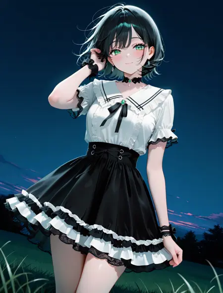 White school-uniform-style clothing