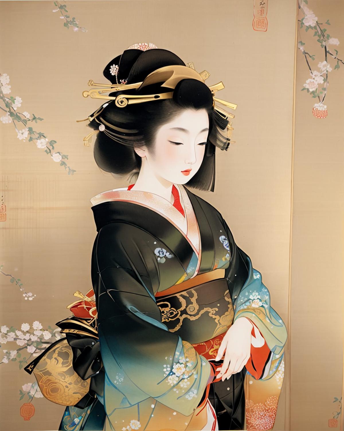 Uemura-Shoen(Nihonga) 上村松園 (日本膠彩畫) image by oosayam