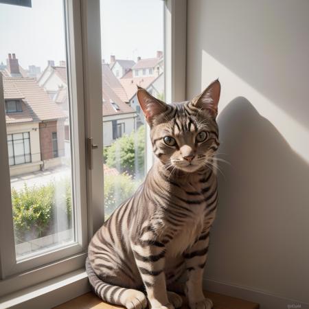 masterpiece, absurdres, high quality, realistic,
cat, window,
sunlight, sun ray,