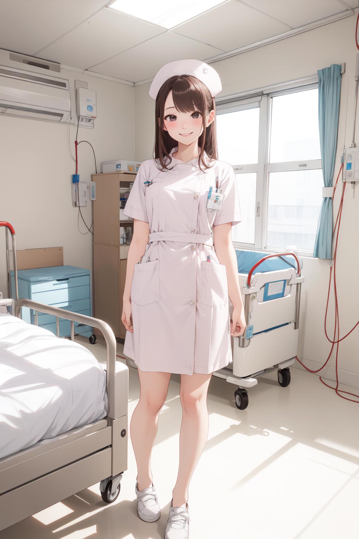 Nurse uniform, One-piece, Japanese style image by phageoussurgery439