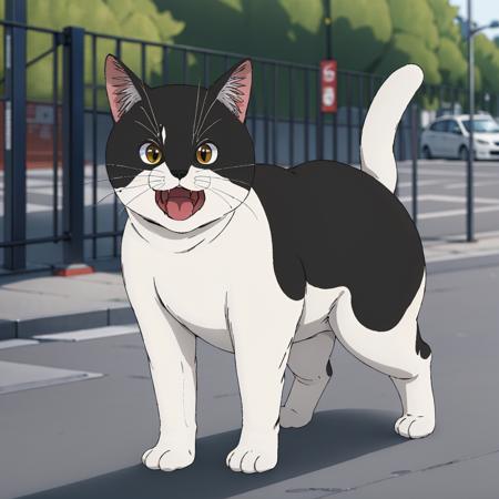 masterpiece,highres,high quality,extremely detailed,solo,
<lora:Tsu-chan002:0.7>,
Tsu-chan,cat,walking,open mouth,