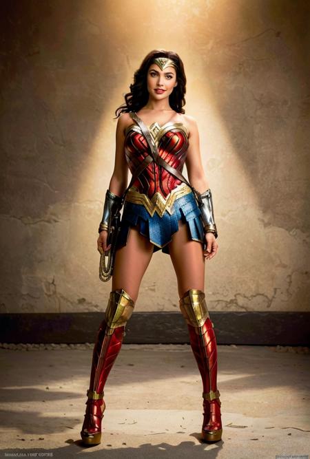 <lora:GalGadot:0.85:lbw=1,0,0,0,1,1,0,0,1,1,1,1,1,1,1,1,1>gaierjiaduo face,gaierjiaduo body,
(wonderwomansuit), wonder woman, 1girl, weapon, solo, armor, long hair, black hair,  boots, brown eyes,
supermodel,pose,
(grin),smile,
(8k, RAW photo, best quality, masterpiece:1.2), (realistic, photo-realistic:1.55), (ultra-detailed:1.34), (highres:1.34),
 <lora:wonderwomannewsuit:0.34> <lora:more_details:0.2>