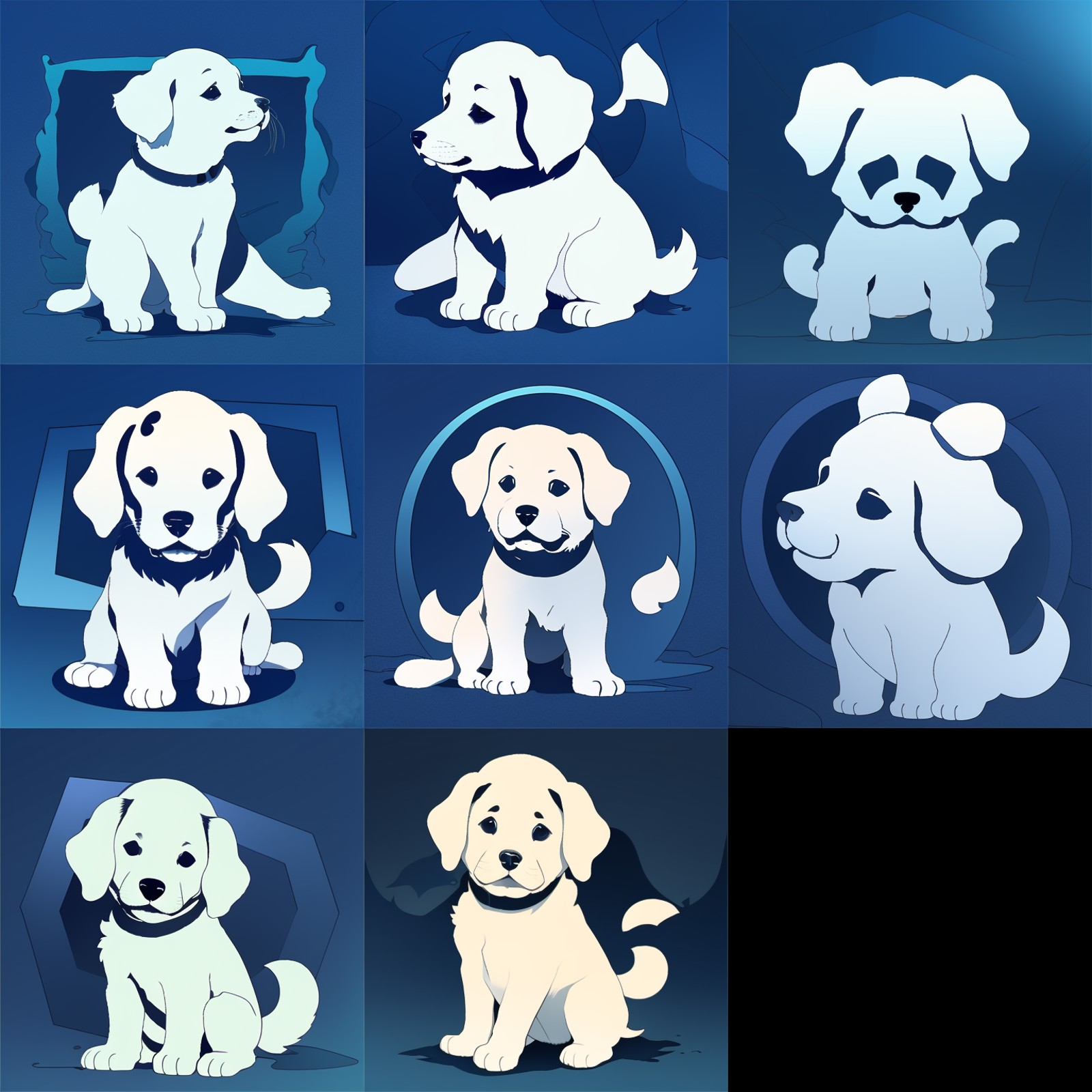 game icon institute, game icon, wanflat,Puppy,<lora:GameIconResearch_flatskill_Lora:1>