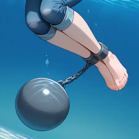 [Discontinued - Datasets Available] Kettlebell Underwater (Ball and Chain Restraint/Iron Ball) - Illustrious/Pony