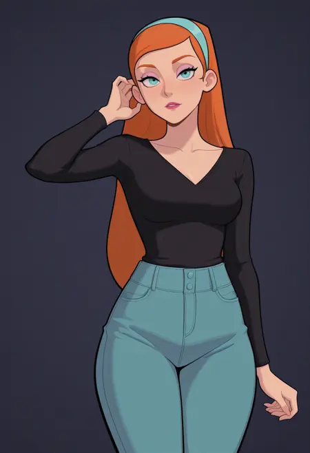 Jasmine "Jazz" Fenton, Danny Fenton's older sister, (Danny Phantom), LoRA, PonyXL | IllustriousXL