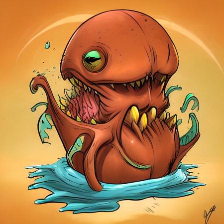 evang, a deep sea monster