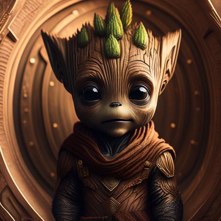 portrait of baby groot, seamless, epic, cinematic, intricate detail, award winning, great lighting, shading, high quality, detailed  <lora:pdalns:1>