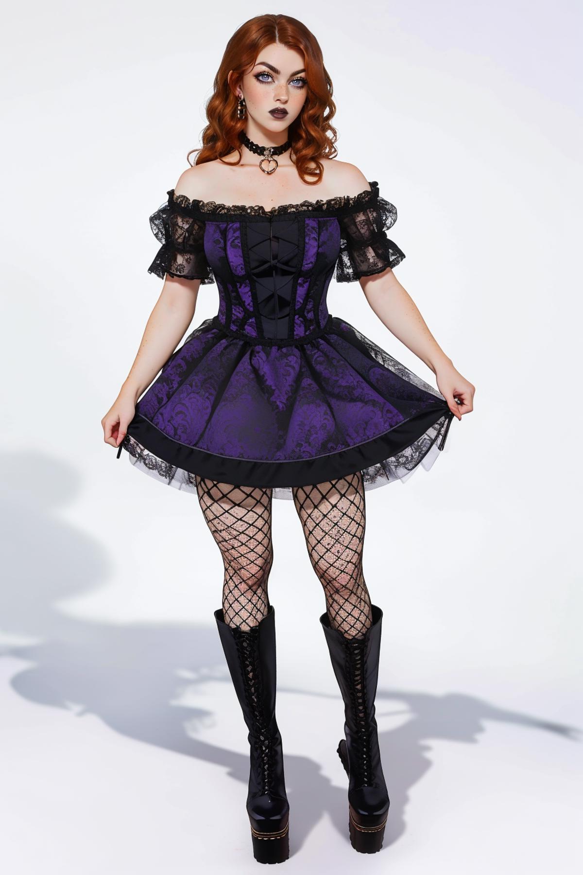 Purple Gothic Lace Dress image by freckledvixon