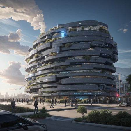 future_skyline building urban city architecture