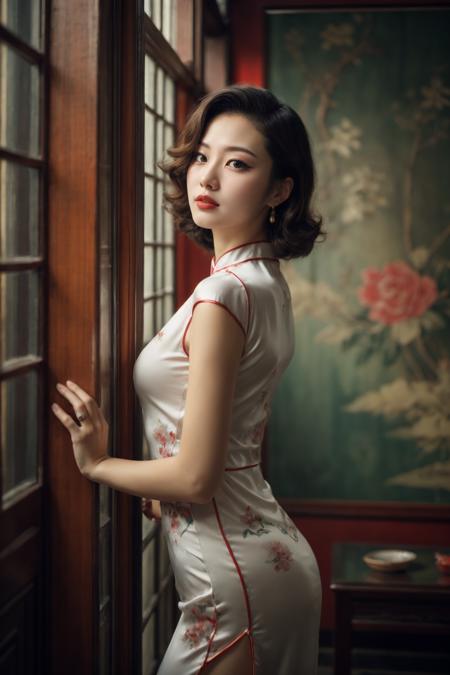 1girl,narrow waist,
best quality,masterpiece,depth of field,8k,absurdres,photorealistic,
<lora:breastsizeslideroffset:-0.2>,<lora:skin_tone_slider_v1:-0.4>,<lora:add_detail:0.3>,<lora:è±æ ·å¹´å_v1.0:0.5>,cheongsam,blonde hair,harklight,makeup,charming,sexy,attracttive,light and dark,from below,from side,