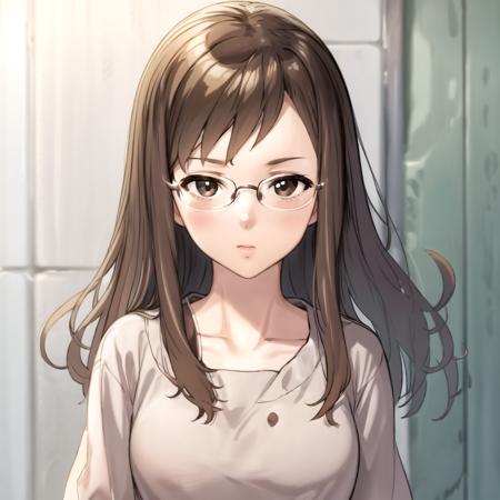 <lora:Megumi_Yakushiji:1>, yakushiji megumi, 1girl, solo, glasses, masterpiece, best quality,