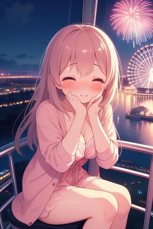 girl like ferris wheel image by Yumakono