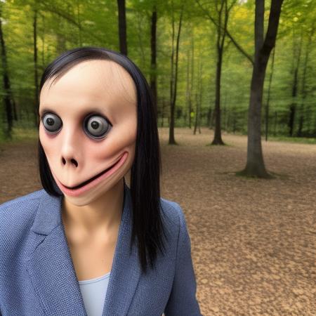 outdoor, day, scenery, trees, Raw photo, girl , headshot, m0m0 face, slicked back hair, suit <lora:m0m0-000030:1> 8k uhd, dslr, soft lighting, high quality, film grain, Fujifilm XT3, simple background