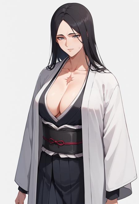 unohana retsu single braid black kimono white coat