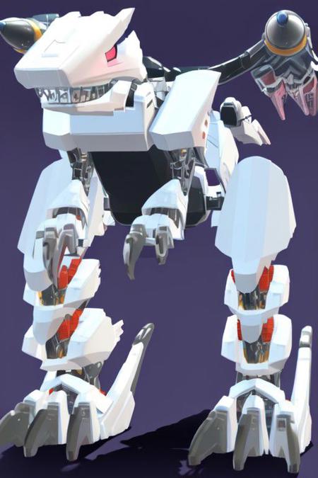 (masterpiece,best quality)),best res,good anatomy,smiling,extremely detailed face,4k,happy, upper body,,detailed eyes,beautiful,smiling,,cute,very cute,, solo,, smile, tail,blushing,upper body,leaning,closer,tall,arms,zoids, solo, weapon, no humans, robot, mecha, science fiction