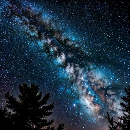 Night sky, full of stars, distant galaxy