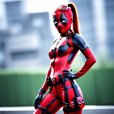 Lady Deadpool with Red Hair V1