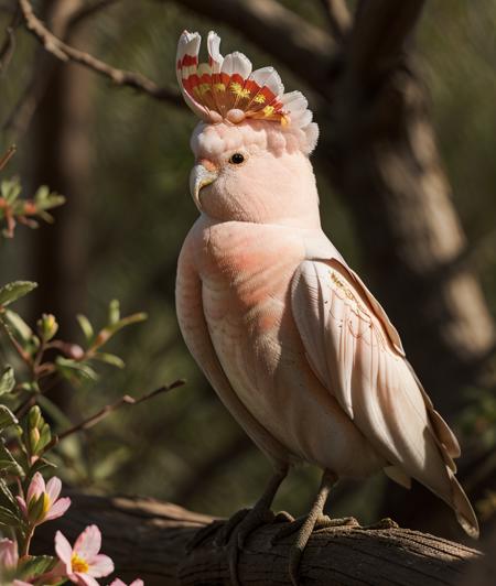 c3c3t7l3 , animal, Ultra-HD-details, outdoor, nature, upper body, Flowers, soft light