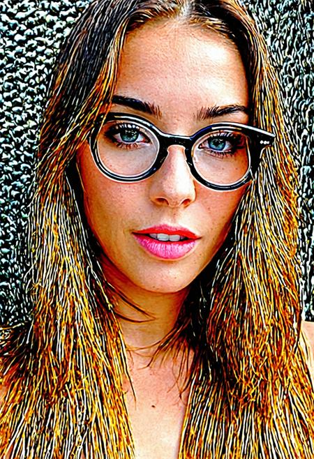 24 year old, supermodel, very skinny, petite, hair, breasts, eyes, best quality, RAW photo, subject, 8k uhd, high quality, photorealistic, premium, fair-skinned female, fair skin, posh, affluent, Detailed, MotoE2(4G-LTE), wealthy, Rule of thirds composition, <lora:add-detail-xl:0.35> <lora:onlfnmdXLrd:0.75>, onlfnmdxlrd, 1girl, solo, looking at viewer, holding, bare shoulders, parted lips, head tilt, dutch angle, realistic, leaning to the side, looking over eyewear
