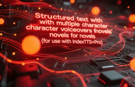 Structured text with multiple character voiceovers for novels (for use with IndexTTS+Pro)
