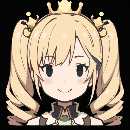 iconsono,drill hair,twintails,hair ornament,crown.  <lora:IconSono-08:0.85>,blonde hair,