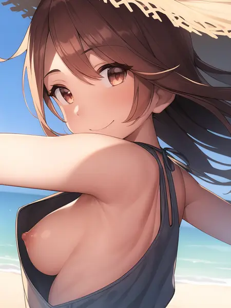 Nipple slip from side 脇チラ