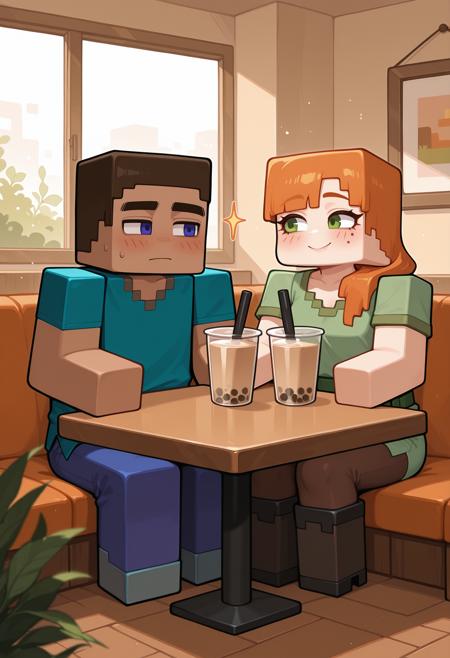 Steve & Alex | Minecraft Illustrious