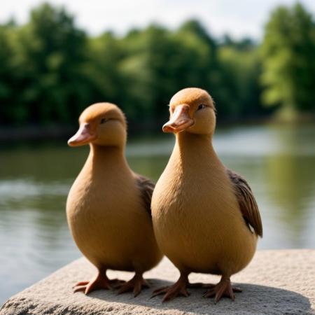 ducks with sunglasses