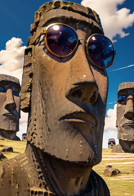 Moai Statue: Easter Island (Rapa Nui, Chile) [Illustrious & SD1.5]