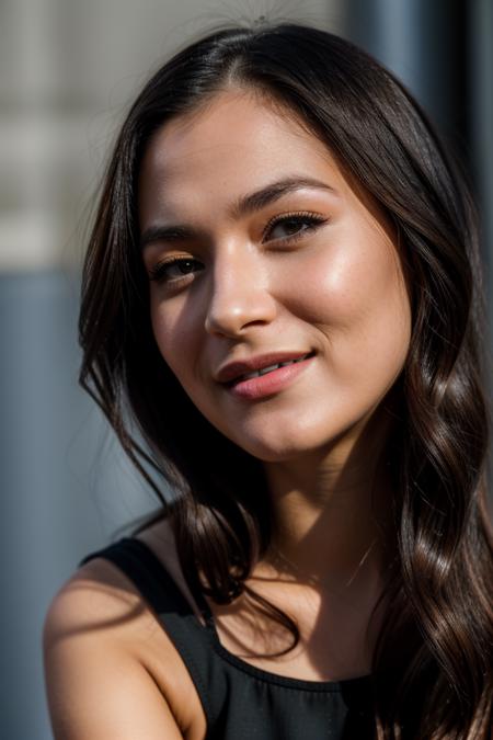 RAW photo, face portrait photo of beautiful 26 y.o woman, cute face, wearing black dress, happy face, hard shadows, cinematic shot, dramatic lighting, subsurface scattering, f2, 35mm, film grain, RAW photo, full sharp, wallpapper 8k uhd, dslr, soft lighting, high quality, film grain, Fujifilm XT3