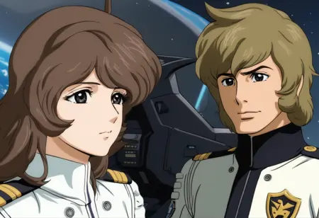 Leiji Matsumoto style (Interstella 5555, Maetel, Harlock, Galaxy railways...)