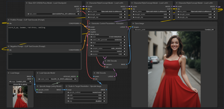 ComfyUI Basic Image/Hi-Res Fix Generation Workflows for Tech 