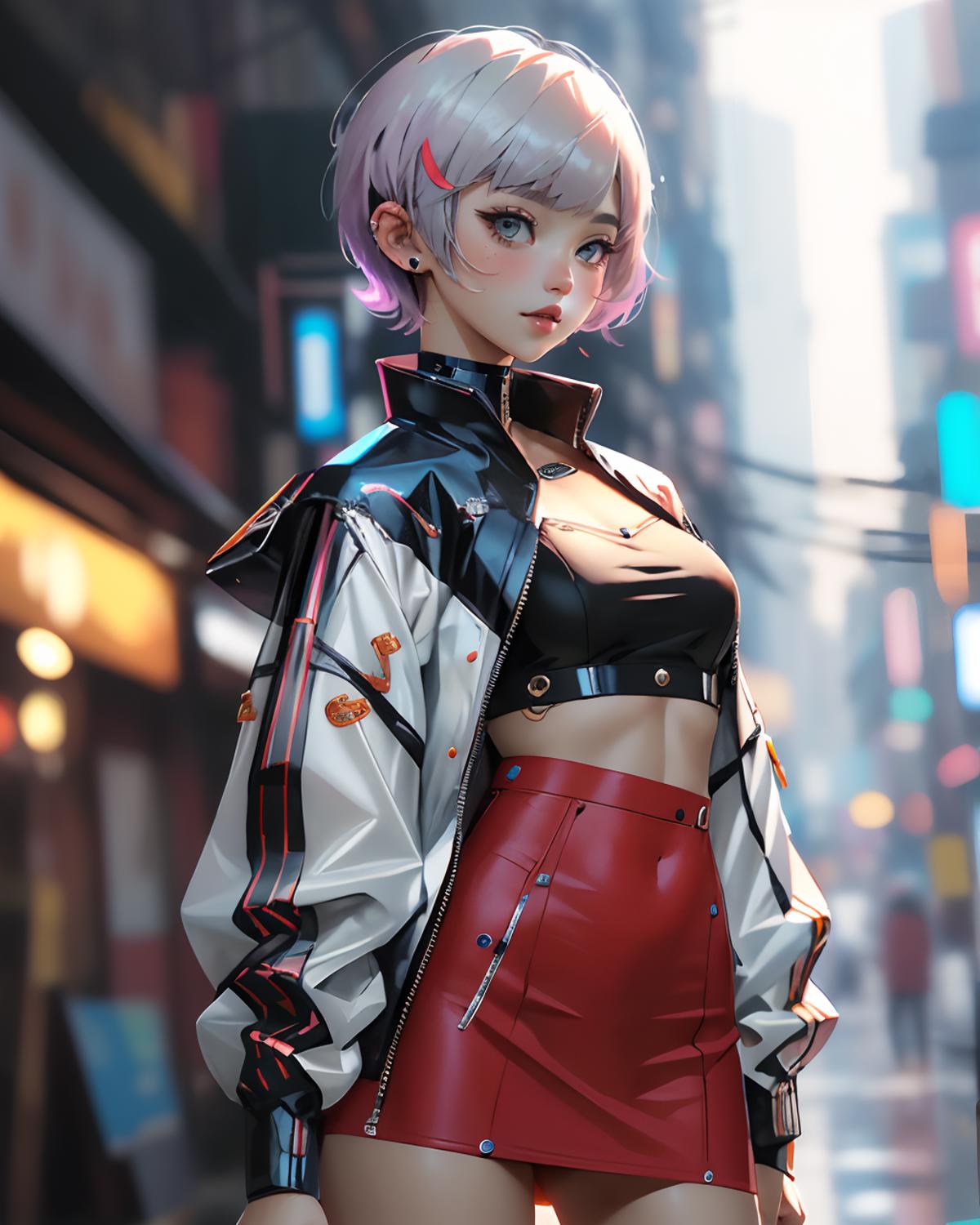 cyber style girl image by futurist